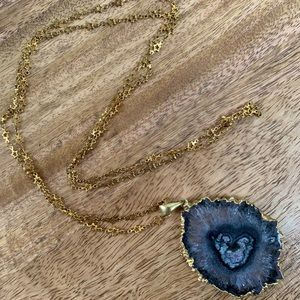 Crystal Cactus Crystal & gold laureat necklace